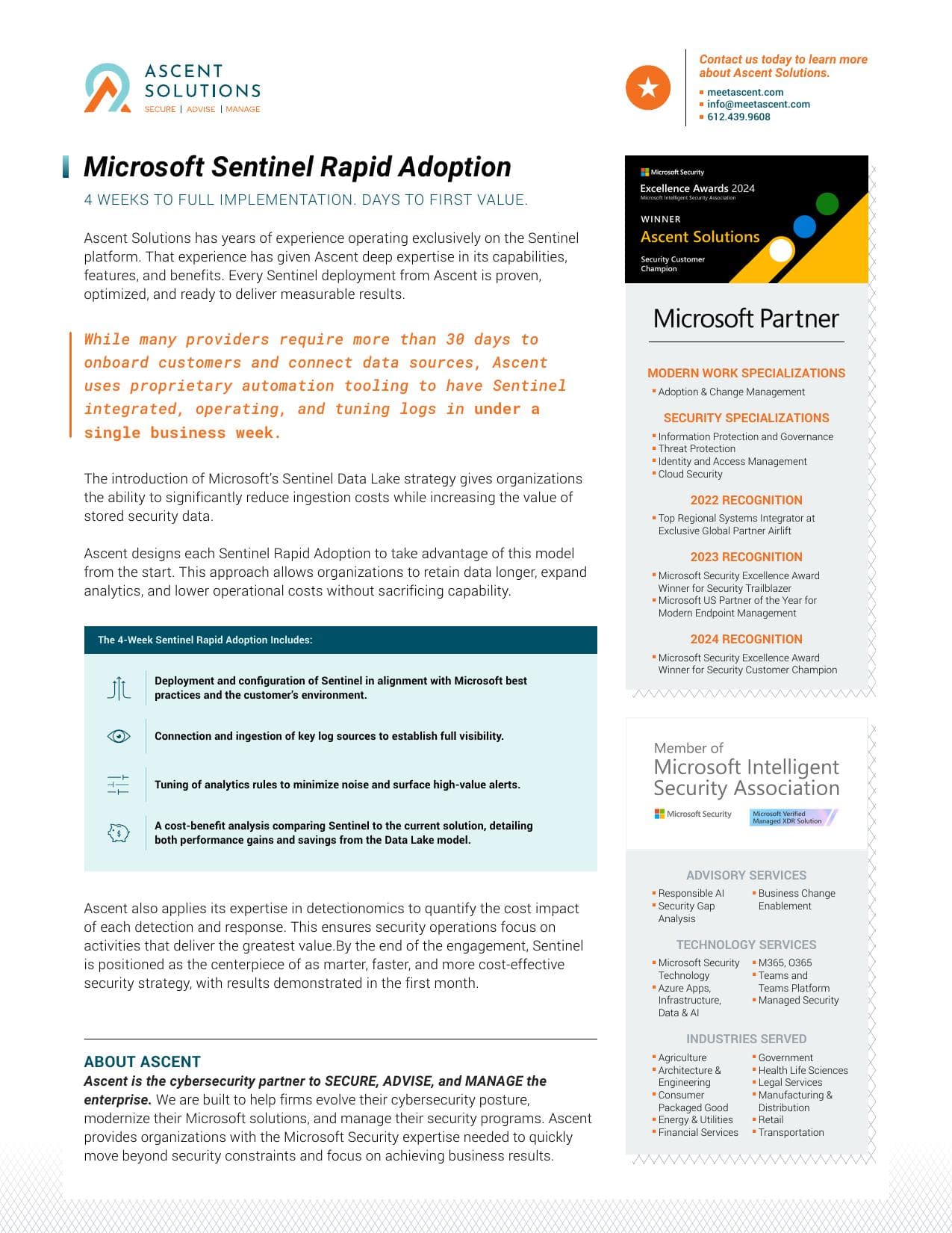 Microsoft Sentinel Rapid Adoption Offer